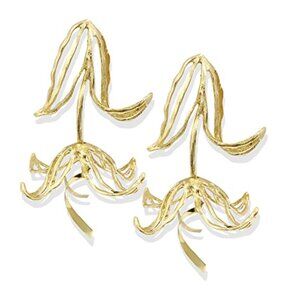 Anthropologie Golden Flower Earrings
